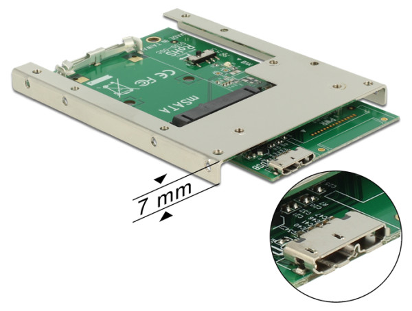 Delock Converter USB 3.0 > mSATA with 2.5? Frame (62468)