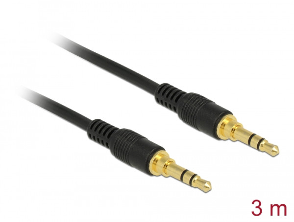 DeLOCK 85551 Audio-Kabel 3 m 3.5mm Schwarz (85551)