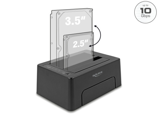 DeLOCK 63957 Speicherlaufwerk-Docking-Station USB 3.2 Gen 2 3.1 Gen 2 Type-C Schwarz (63957)