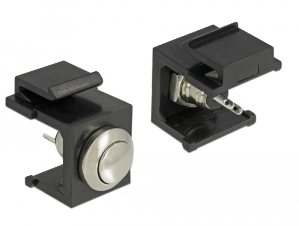 DeLOCK 86402 Drahtverbinder Keystone LED Schwarz, Edelstahl (86402)