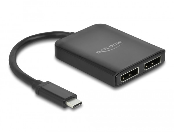 DeLOCK USB Type-C Splitter DP Alt Mode zu 2 x DisplayPort MST / VXP (87754)