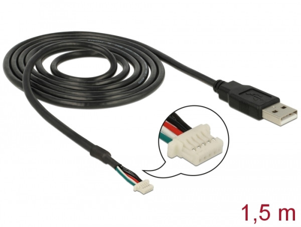 DeLOCK USB 2.0 A M / 5 pin V5 1.5m Kamerakabel 1,5 m Schwarz (95985)