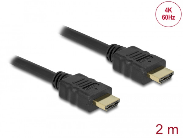 DeLOCK 84714 HDMI-Kabel 2 m HDMI Typ A Standard Schwarz (84714)