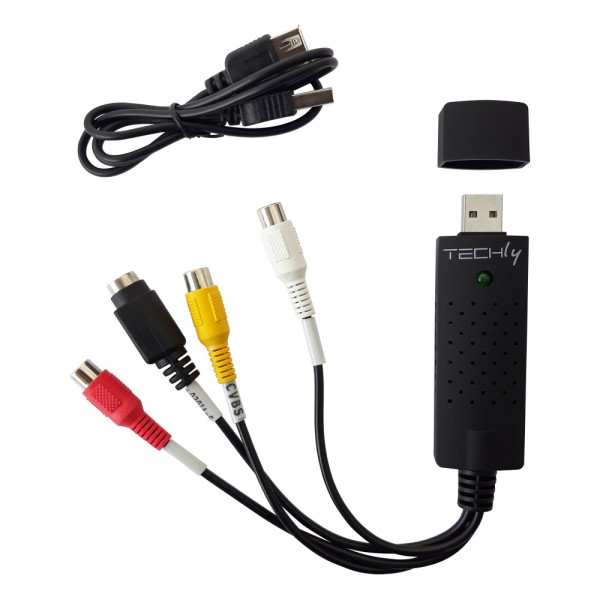 Techly I-USB-VIDEO-700TY Videosignal-Konverter 720 x 576 Pixel (I-USB-VIDEO-700TY)