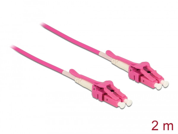 DeLOCK 85133 InfiniBand/Glasfaserkabel 2 m LC Pink (85133)