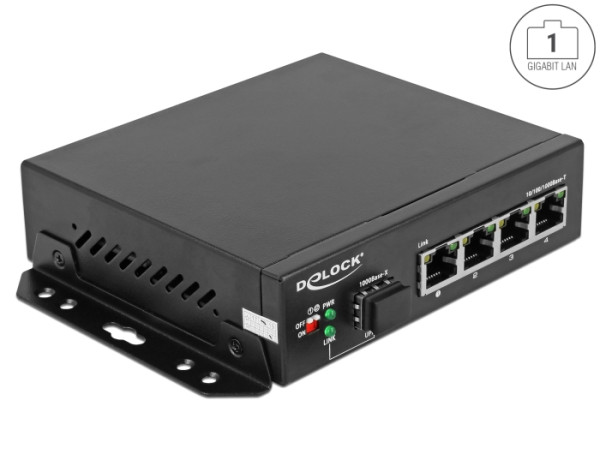 DeLOCK 87704 Netzwerk-Switch Gigabit Ethernet 10/100/1000 Schwarz (87704)