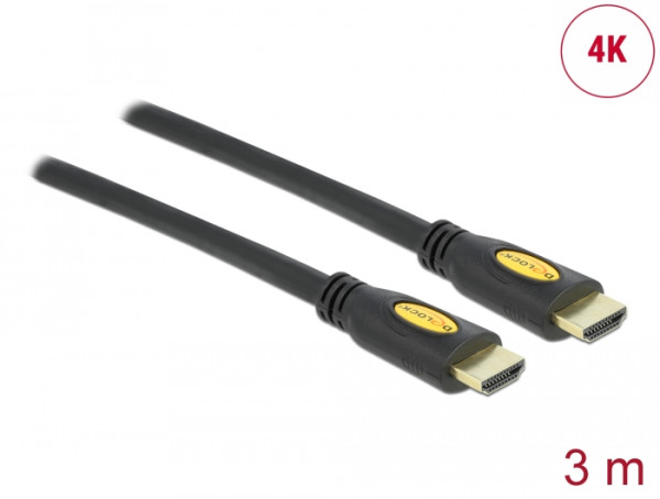 DeLOCK HDMI 1.4 - 3.0m HDMI-Kabel 3 m HDMI Typ A Standard Schwarz (82454)