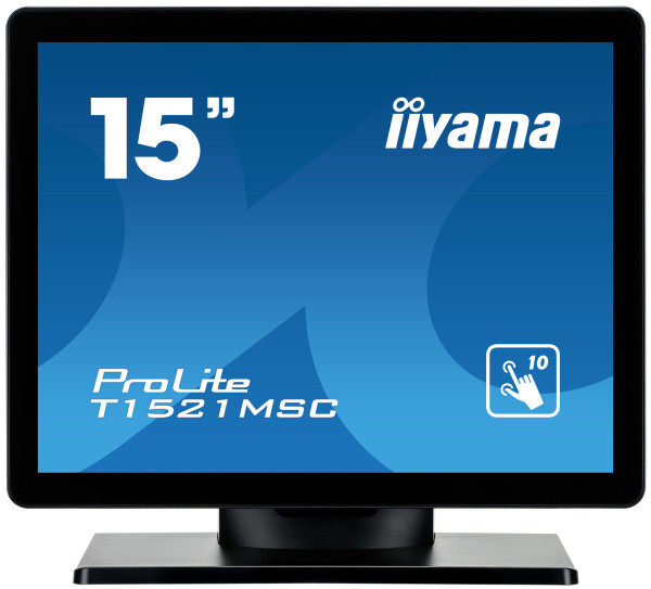 iiyama ProLite T1521MSC-B1 Computerbildschirm 38,1 cm 15" 1024 x 768 Pixel LED Touchscreen Tisch Schwarz (T1521MSC-B1)