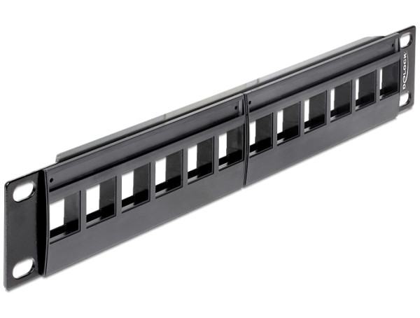 Delock Patch Panel - Schwarz - 1U - 25.4 cm 10" (43259)