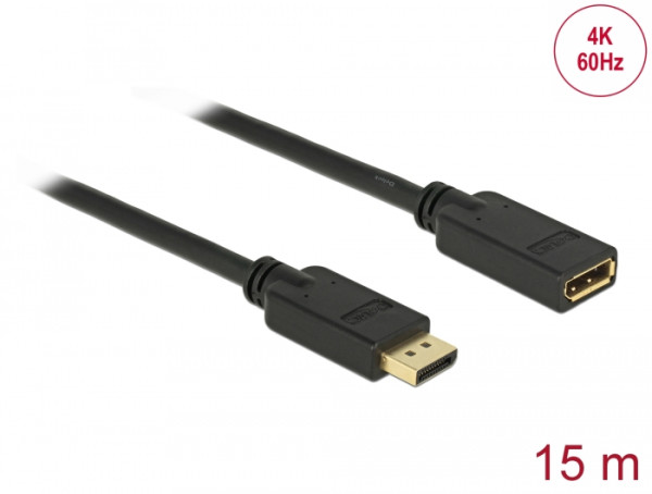 DeLOCK 84908 DisplayPort-Kabel 15 m Schwarz (84908)