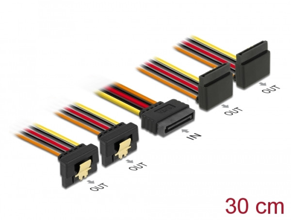 Delock Netz-Splitter - SATA Leistung S eingerastet bis SATA Leistung R (60154)