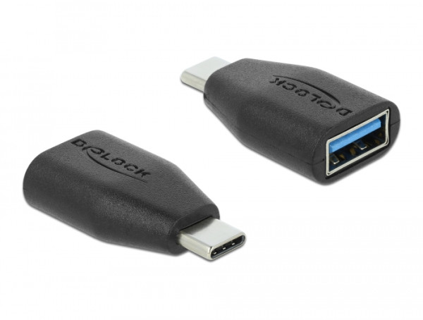 DeLOCK 65519 Kabeladapter USB 3.1 Gen 2 Type-C USB 3.1 Gen 2 Type-A Schwarz (65519)