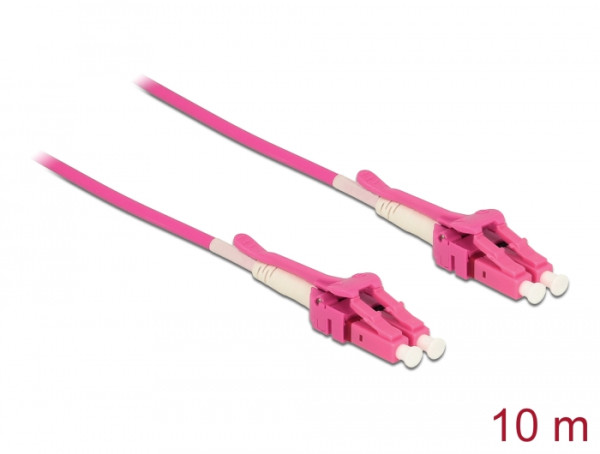 DeLOCK 85136 InfiniBand/Glasfaserkabel 10 m LC Pink (85136)