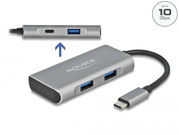 DELOCK Externer USB 3.2 Gen 2 USB C Hub (63261)