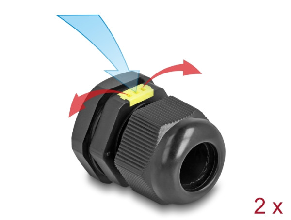 DELOCK Kabelverschraubung M20 2 Stuck (60616)