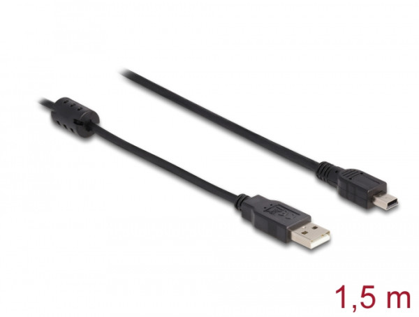 DeLOCK 82252 USB Kabel USB 2.0 1,5 m USB A Mini-USB B Schwarz (82252)