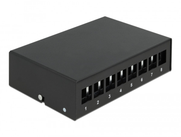 DELOCK Keystone Patchpanel 8Port schwarz (43413)