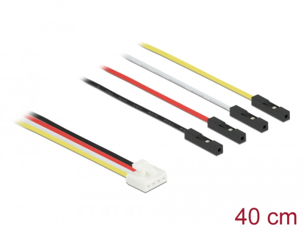 DeLOCK Conversion IOT Grove Kabel 4 Pin Stecker zu 4 x Jumper Buchse 40 cm (86949)