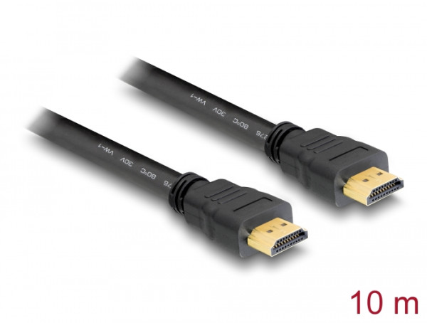 DeLOCK 82709 HDMI-Kabel 10 m HDMI Typ A Standard Schwarz (82709)