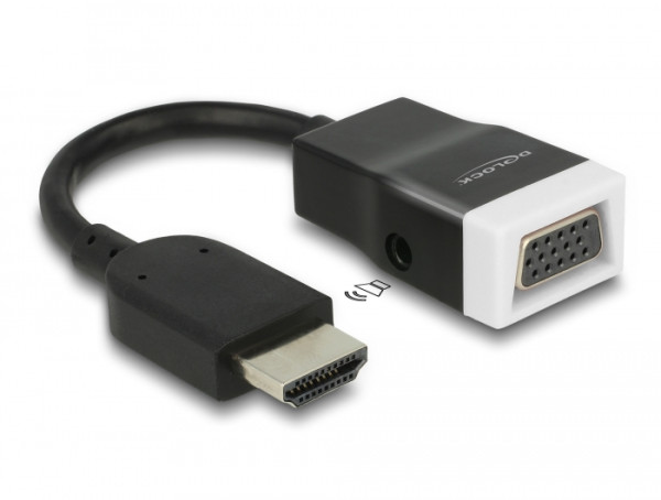 DeLOCK 65587 Videokabel-Adapter HDMI Typ A Standard VGA D-Sub + 3.5mm Schwarz, Weiß (65587)