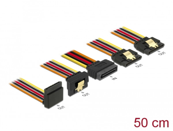 Delock Netz-Splitter - SATA Leistung S gerade bis SATA Leistung R (60149)