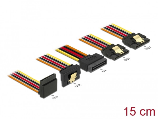 Delock Netz-Splitter - SATA Leistung S gerade bis SATA Leistung R (60147)