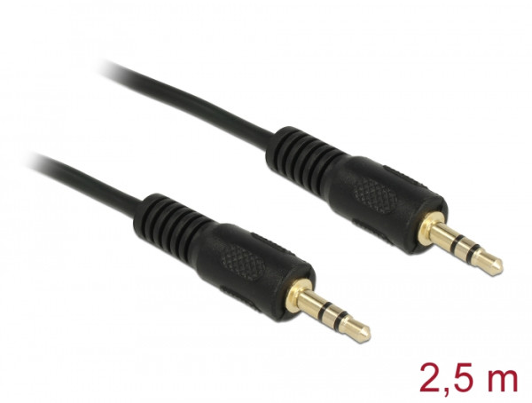 DeLOCK 84001 Audio-Kabel 2,5 m 3.5mm Schwarz (84001)