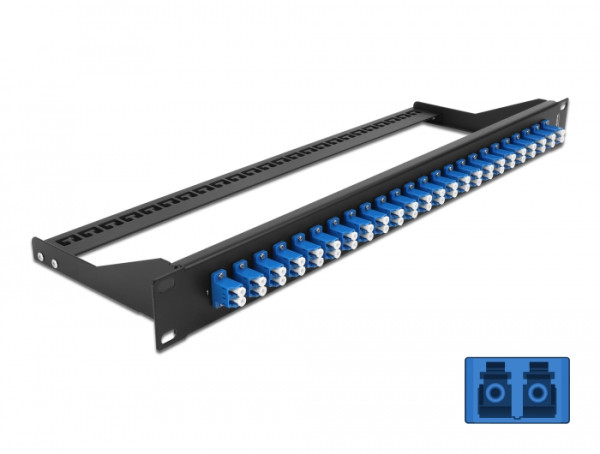 DeLOCK 19″ LWL Patchpanel 24 Port LC Duplex blau (43386)