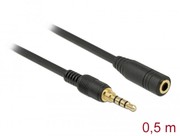 DeLOCK 85627 Audio-Kabel 0,5 m 3.5mm Schwarz (85627)