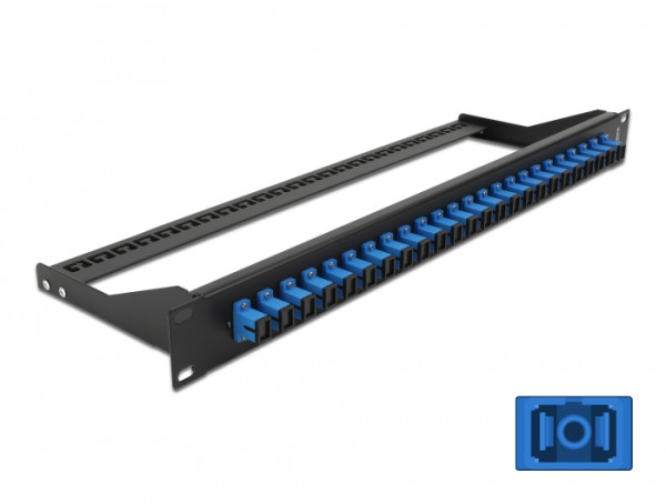 DeLOCK 19″ LWL Patchpanel 24 Port SC Simplex blau (43380)