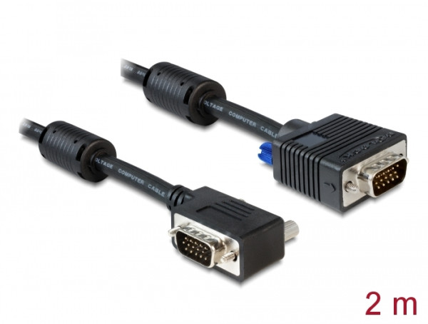 DeLOCK SVGA 2 m VGA-Kabel VGA D-Sub Schwarz (83173)