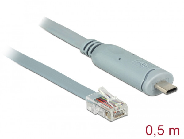 DeLOCK 89917 Serien-Kabel Grau 0,5 m USB 2.0 Type-C RJ45 (89917)