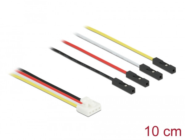 DeLOCK Conversion IOT Grove Kabel 4 Pin Stecker zu 4 x Jumper Buchse 10 cm (86948)