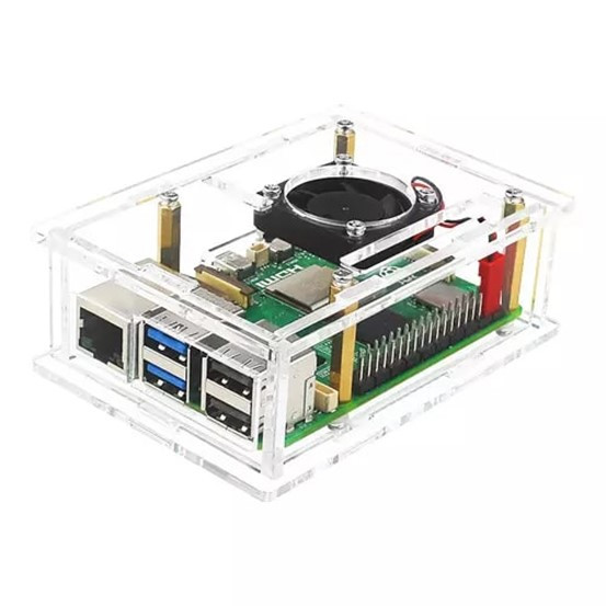 Raspberry Pi PI5 CASE ACRYLIC WITH (MD-RPI5C-3)