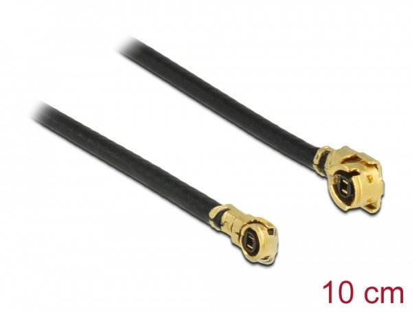 DeLOCK 89647 Koaxialkabel 1.13 0,3 m MHF I-PEX MHF IV/ HSC MXHP32 Schwarz, Gold (89647)