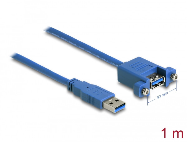 DeLOCK USB 3.0 A, 1m USB Kabel USB 3.2 Gen 1 3.1 Gen 1 USB A Blau (85112)