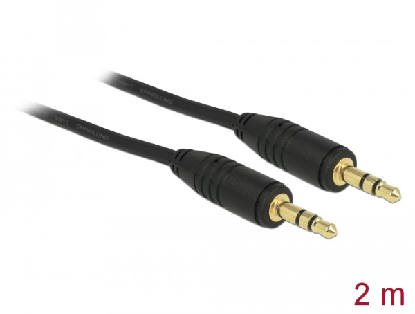 DeLOCK 3.5 mm, 2m Audio-Kabel 3.5mm Schwarz (83746)