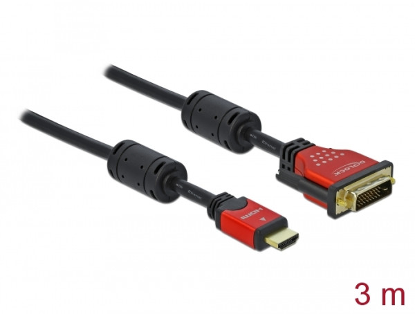 DeLOCK HDMI - DVI Cable 3.0m male / male 3 m DVI-D (84343)