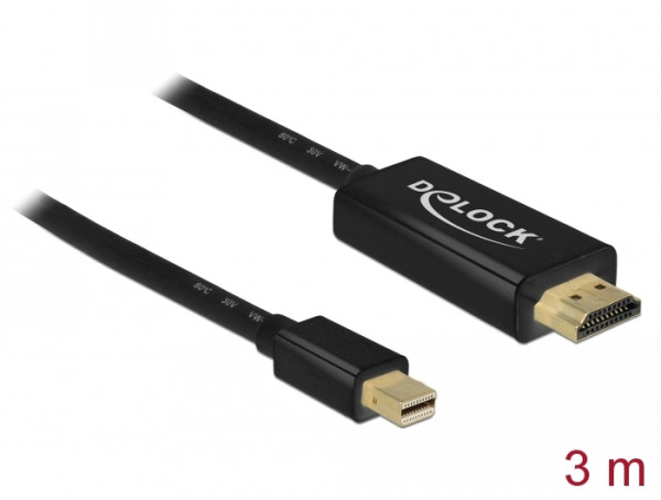 DeLOCK 83700 Videokabel-Adapter 3 m HDMI Mini DisplayPort Schwarz (83700)