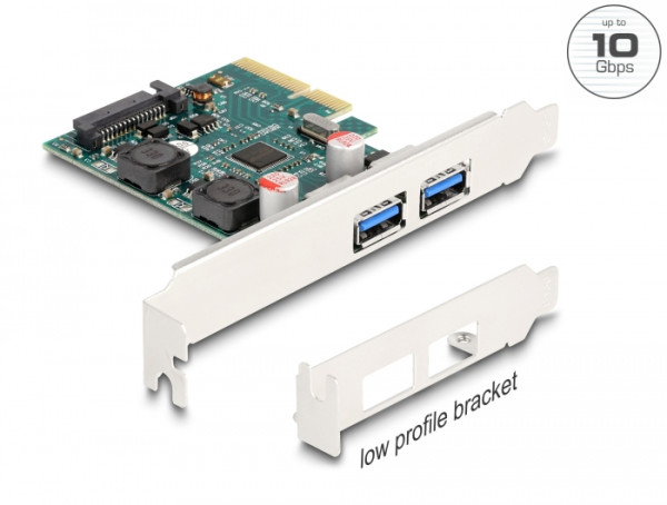 DELOCK PCI Express x4 Karte zu 2 x Typ-A (90106)