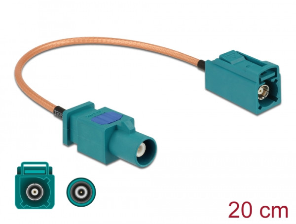 DeLOCK 89660 Koaxialkabel RG-316 0,2 m FAKRA Z Braun, Grün (89660)