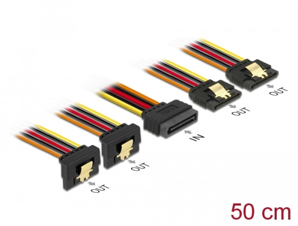 Delock Netz-Splitter - SATA Leistung S eingerastet bis SATA Leistung R (60152)