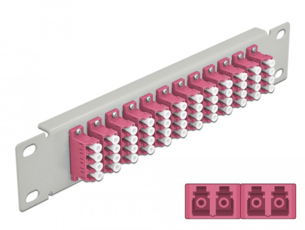 DELOCK 30,5cm LWL Patchpanel 12P LC viol (66800)