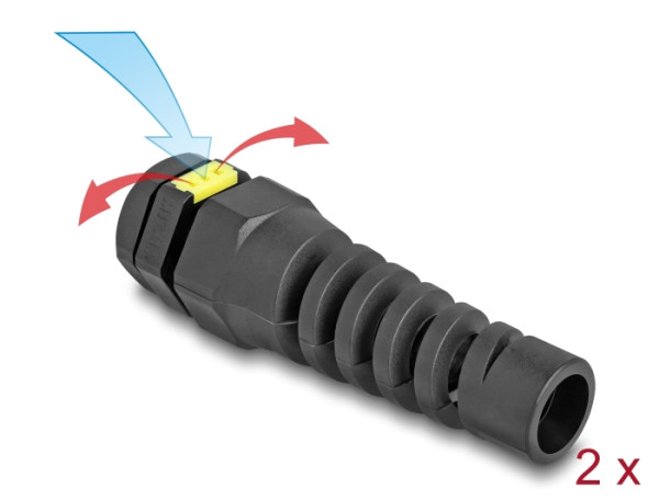 DELOCK Kabelverschraubung M12 2 Stuck (60624)