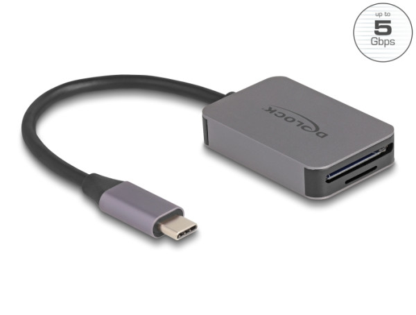 DELOCK USB Type-C Card Reader im Alu (91009)