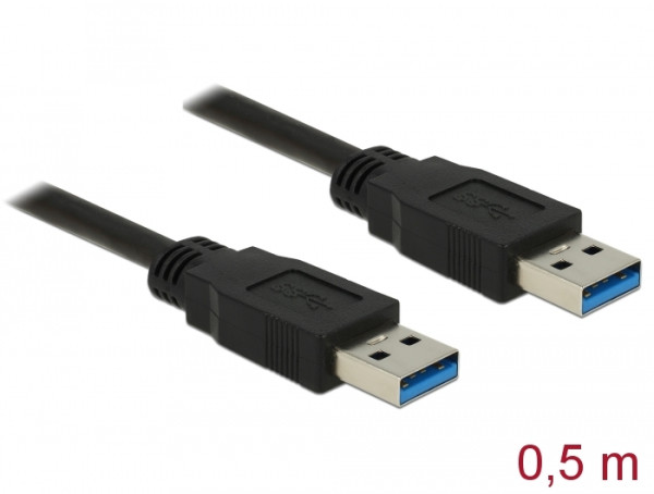 DeLOCK 85059 USB Kabel USB 3.2 Gen 1 3.1 Gen 1 0,5 m USB A Schwarz (85059)