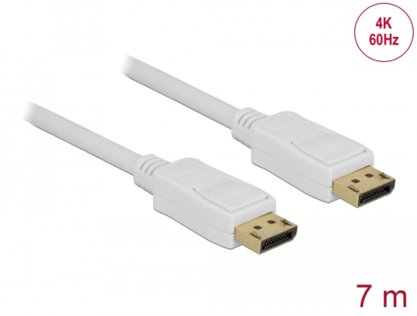 DeLOCK 84861 DisplayPort-Kabel 7 m Weiß (84861)