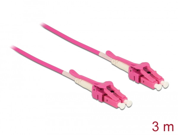 DeLOCK 85134 InfiniBand/Glasfaserkabel 3 m LC Pink (85134)