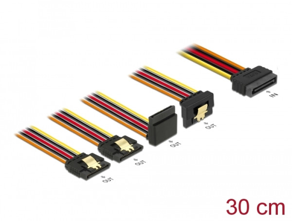 Delock Netz-Splitter - SATA Leistung S eingerastet bis SATA Leistung R (60148)