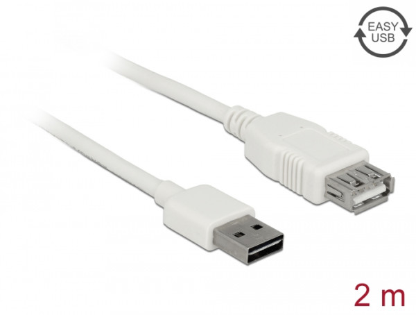 DeLOCK 85200 USB Kabel USB 2.0 2 m USB A Weiß (85200)